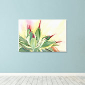 Verschiedene Zwerge agave Leinwanddruck (Insitu (Holzboden))