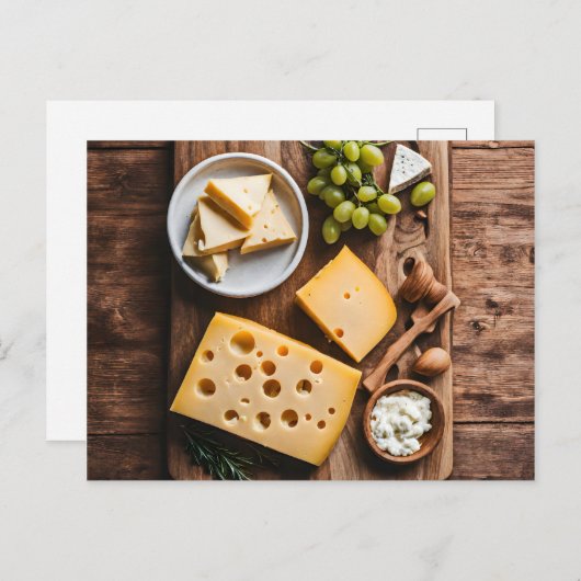 Verschiedener Käse Feiertagspostkarte (Vorne/Hinten)
