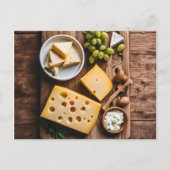 Verschiedener Käse Feiertagspostkarte (Vorderseite)