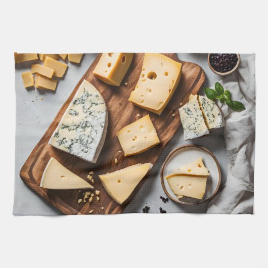 Verschiedener Käse Geschirrtuch (Horizontal)