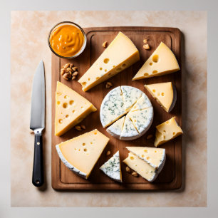 Verschiedener Käse Poster