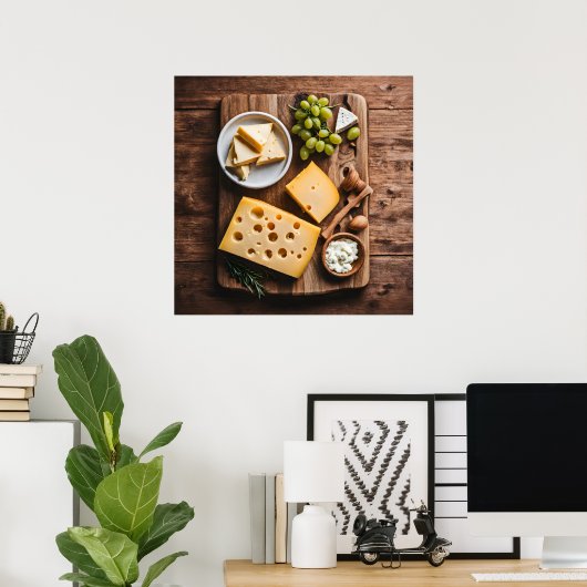 Verschiedener Käse Poster (Heimbüro)