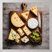 Verschiedener Käse Poster (Vorne)