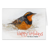 Verschiedener Thrush im Schnee Weihnachtsfeiertag (Vorderseite (Horizontal))