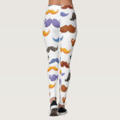 Verschiedenes buntes Schnurrbartmuster des Spaßes Leggings (Rückseite)