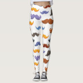 Verschiedenes buntes Schnurrbartmuster des Spaßes Leggings (Vorderseite)