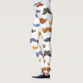 Verschiedenes buntes Schnurrbartmuster des Spaßes Leggings (Links)