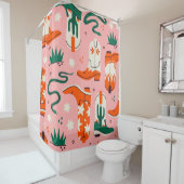 Verschiedenes Cowboystiefel-Muster Duschvorhang (Beispiel)