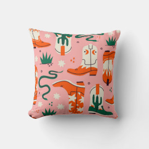 Verschiedenes Cowboystiefel-Muster Kissen