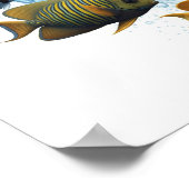 Verschiedenes Design der Fischschule Poster (Ecke)