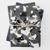 Verschiedenes dunkles Kamuflage Geschenkpapier Set (Beispiel)
