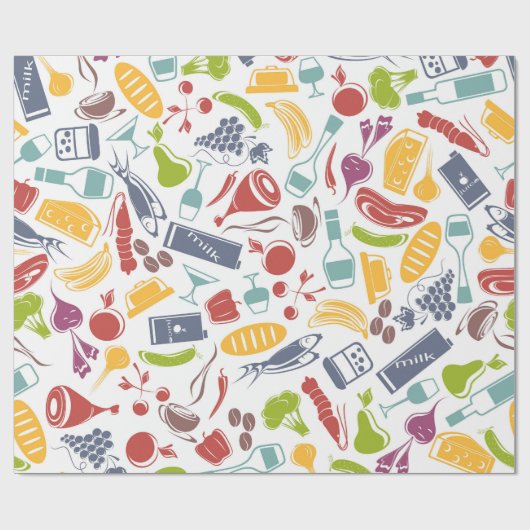 Verschiedenes Essen Geschenkpapier (Flach)