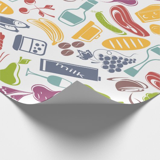 Verschiedenes Essen Geschenkpapier (Ecke)