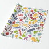 Verschiedenes Essen Geschenkpapier (Ungerollt)