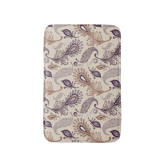 Verschiedenes Feder-Muster Badematte (Vorderseite Vertikal)