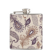 Verschiedenes Feder-Muster Flachmann (Vorderseite)