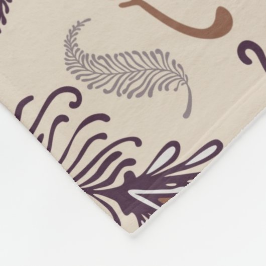 Verschiedenes Feder-Muster Fleecedecke (Ecke)