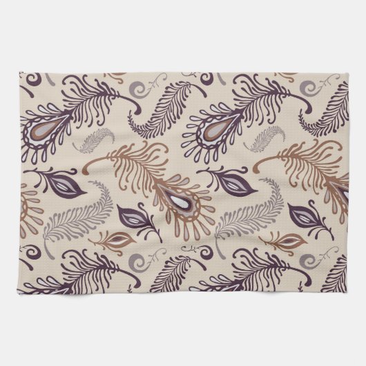 Verschiedenes Feder-Muster Geschirrtuch (Horizontal)