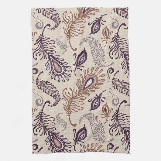 Verschiedenes Feder-Muster Geschirrtuch (Vertikal)