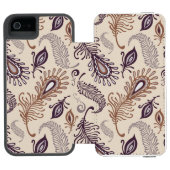 Verschiedenes Feder-Muster Incipio iPhone Geldbeutel-Hülle (Folio Geöffnet)