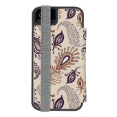 Verschiedenes Feder-Muster Incipio iPhone Geldbeutel-Hülle (Folio Rückseite)