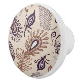 Verschiedenes Feder-Muster Keramikknauf (Rechts)