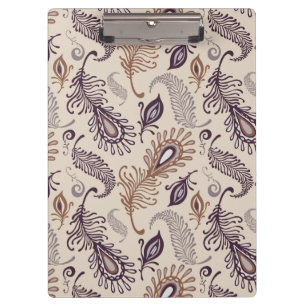 Verschiedenes Feder-Muster Klemmbrett