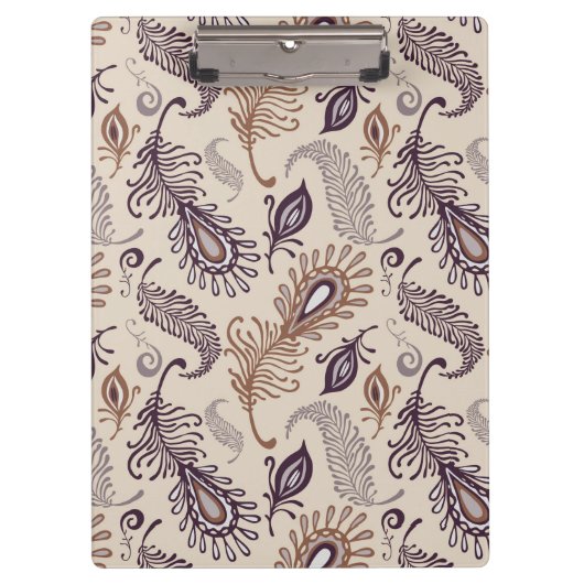 Verschiedenes Feder-Muster Klemmbrett (Vorderseite)