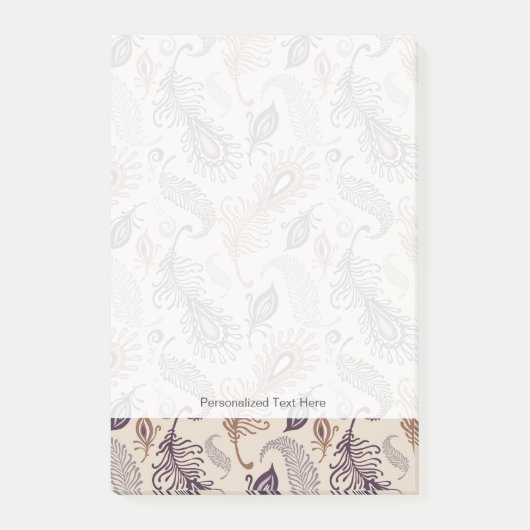 Verschiedenes Feder-Muster Post-it Klebezettel (Vorderseite)