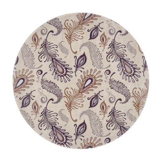 Verschiedenes Feder-Muster Schneidebrett (Vorderseite)