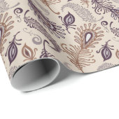 Verschiedenes Federmuster Geschenkpapier (Rolleneckpunkt)