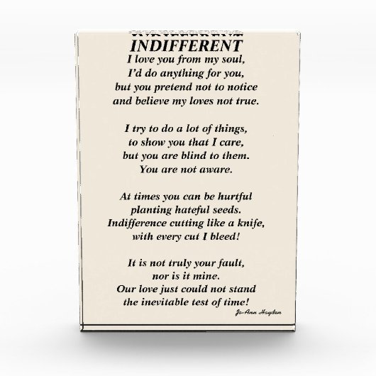 VERSCHIEDENES GedichtPrint, Value Poster Paper (Ma Fotoblock (Vorderseite)