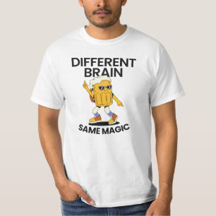 Verschiedenes Gehirn denselben magischen Autismus- T-Shirt
