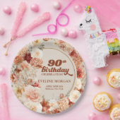 Verschiedenes Herbstblütenrauschen Elfenbein 90. G Pappteller (Party)