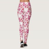 Verschiedenes Muster von Blume und Herz Leggings (Rückseite)