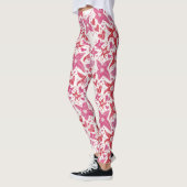 Verschiedenes Muster von Blume und Herz Leggings (Links)