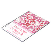 Verschiedenes Muster von Blume und Herz Notizblock (Linke Seite)