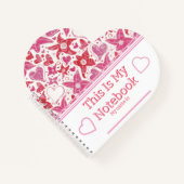 Verschiedenes Muster von Blume und Herz Notizblock (Vorderseite)