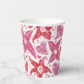 Verschiedenes Muster von Blume und Herz Pappbecher (Rechts)