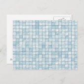 Verschiedenes Muster von Pastel Aqua Tile Postkarte (Vorne/Hinten)
