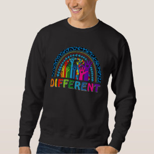 Verschiedenes Puzzle Hand heben Leopard Regenbogen Sweatshirt