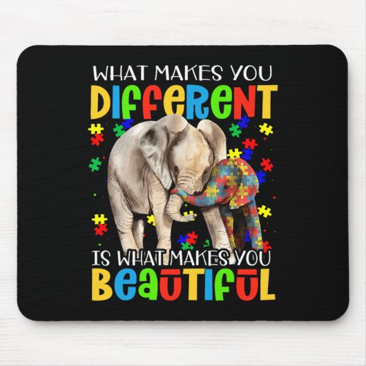 Verschiedenes schönes Autismus Bewusstsein Puzzle Mousepad (Vorne)