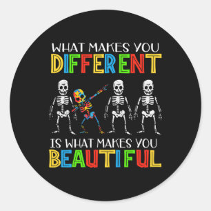 Verschiedenes schönes Autismus Bewusstsein Puzzle  Runder Aufkleber