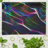 Verschiedenes und seltsames Gewirr farbiger Linien Geschirrtuch (Gefaltet)