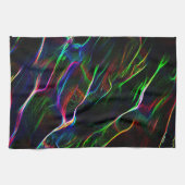 Verschiedenes und seltsames Gewirr farbiger Linien Geschirrtuch (Horizontal)