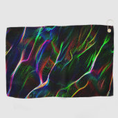 Verschiedenes und seltsames Gewirr farbiger Linien Golfhandtuch (Horizontal)