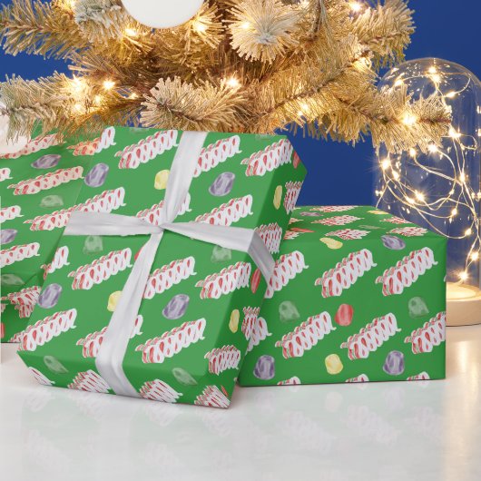 Verschiedenes Weihnachtskandy Wrapping Paper Geschenkpapier (Feiertage)