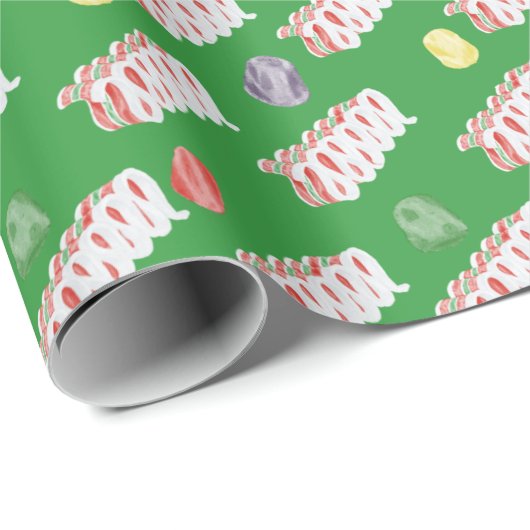 Verschiedenes Weihnachtskandy Wrapping Paper Geschenkpapier (Rolleneckpunkt)