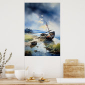 Verschifft unter den traurigen Wolken Poster (Küche)