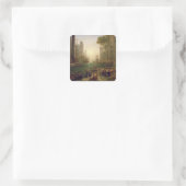 Verschiffung von St. Paula Romana at Ostia, 1637-3 Quadratischer Aufkleber (Tasche)